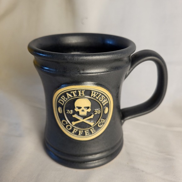 Death Wish Coffee Co. Other - 12 oz Death Wish Coffee Co 2020  Skull Cross Bones Coffee Mug Deneen Pottery